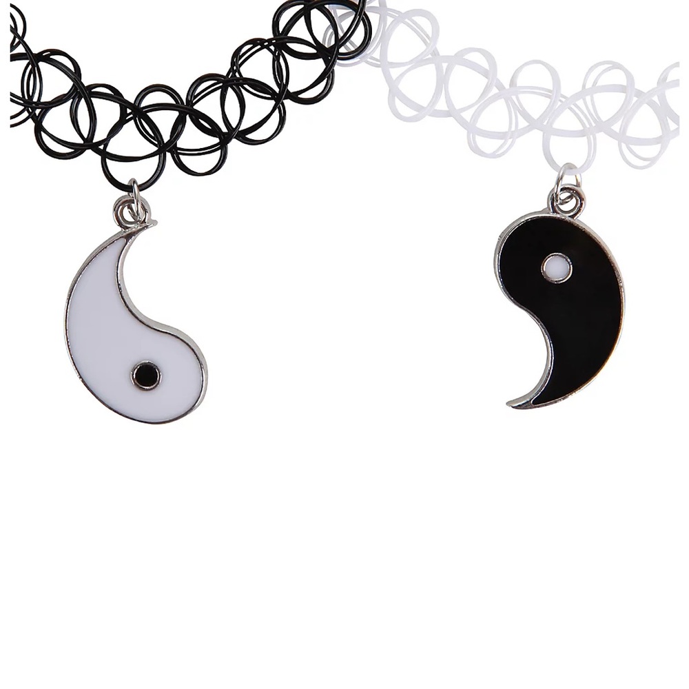 Hot Topic Yin-Yang tattoo choker set